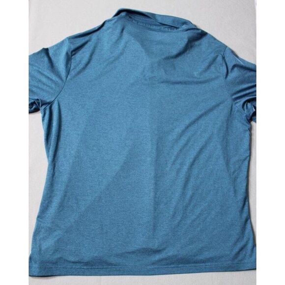 01.Algo Performance Polo Golf Shirt Short Sleeve Anti Odor Marine Blue 2XL - Picture 4 of 4